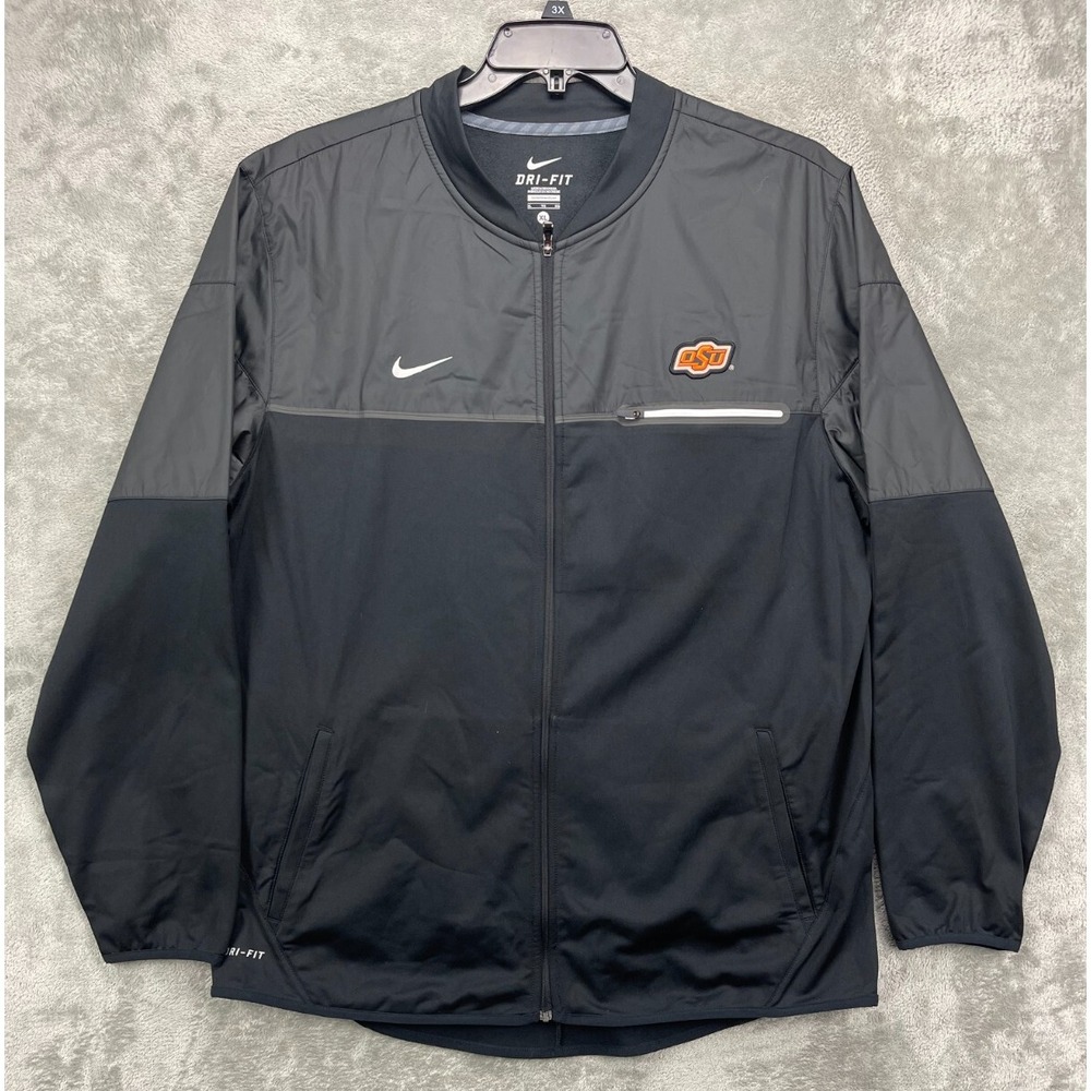 Nike Men's Dri Fit Oklahoma State Cowboys Jacket XL Black Full Zip 32867X-OC1‎